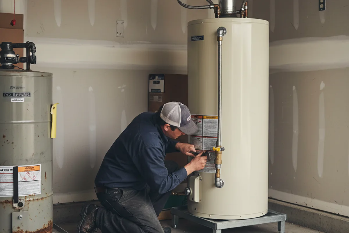 Water heater and shutoff valve replacement in Wellsville